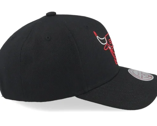 Chicago Bulls Neon Logo Pro Black Adjustable - Mitchell & Ness