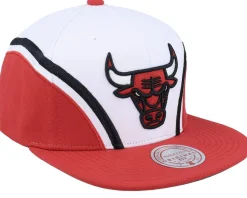 Chicago Bulls Overhead White Snapback - Mitchell & Ness