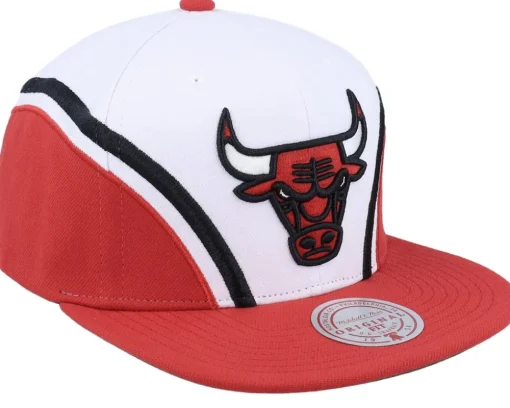 Chicago Bulls Overhead White Snapback - Mitchell & Ness