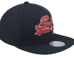 Chicago Bulls Oversweep Black Snapback - Mitchell & Ness