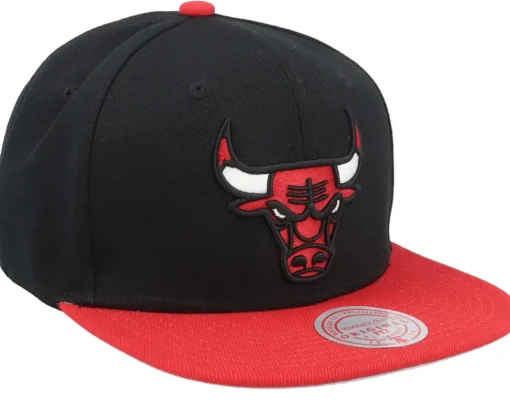 Chicago Bulls Patch Overload Black/Red Snapback - Mitchell & Ness