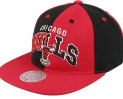 Chicago Bulls Pinwheel Of Fortune Red/Black Snapback - Mitchell & Ness