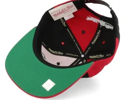 Chicago Bulls Pinwheel Of Fortune Red/Black Snapback - Mitchell & Ness
