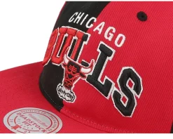 Chicago Bulls Pinwheel Of Fortune Red/Black Snapback - Mitchell & Ness