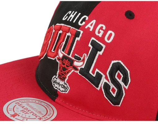 Chicago Bulls Pinwheel Of Fortune Red/Black Snapback - Mitchell & Ness