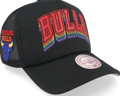 Chicago Bulls Roygbiv Black Trucker - Mitchell & Ness