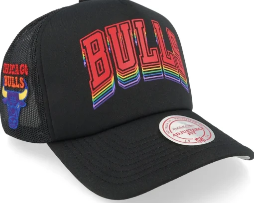 Chicago Bulls Roygbiv Black Trucker - Mitchell & Ness