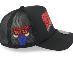 Chicago Bulls Roygbiv Black Trucker - Mitchell & Ness