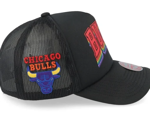 Chicago Bulls Roygbiv Black Trucker - Mitchell & Ness
