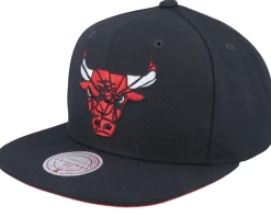Chicago Bulls Shattered Black Snapback - Mitchell & Ness