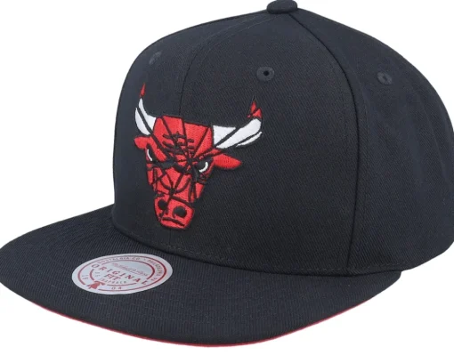 Chicago Bulls Shattered Black Snapback - Mitchell & Ness