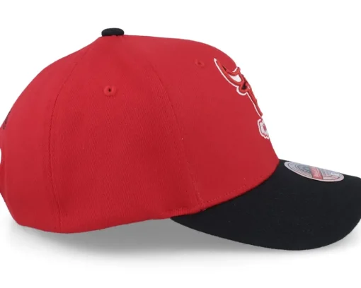 Chicago Bulls Team 2 Tone 2.0 Stretch Red/Black Adjustable - Mitchell & Ness