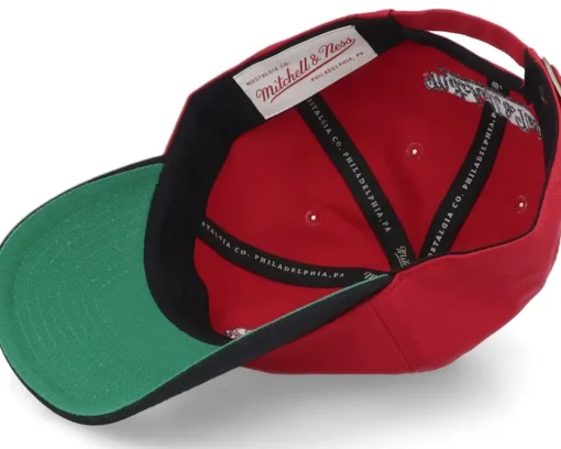 Chicago Bulls Team 2 Tone Red/Black Dad Cap - Mitchell & Ness