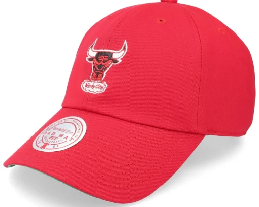 Chicago Bulls Team Ground 2.0 Red Dad Cap - Mitchell & Ness