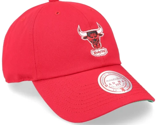 Chicago Bulls Team Ground 2.0 Red Dad Cap - Mitchell & Ness