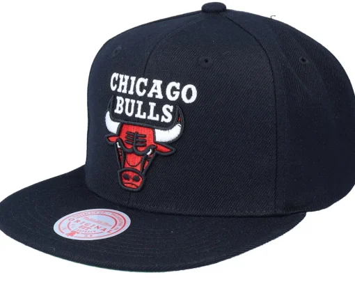 Chicago Bulls Top Spot Black Snapback - Mitchell & Ness