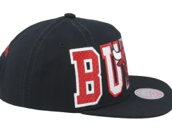 Chicago Bulls Varsity Bust Black Snapback - Mitchell & Ness