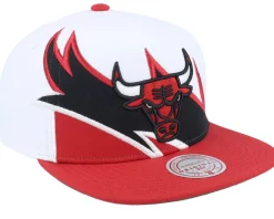 Chicago Bulls Waverunner White/Red Snapback - Mitchell & Ness