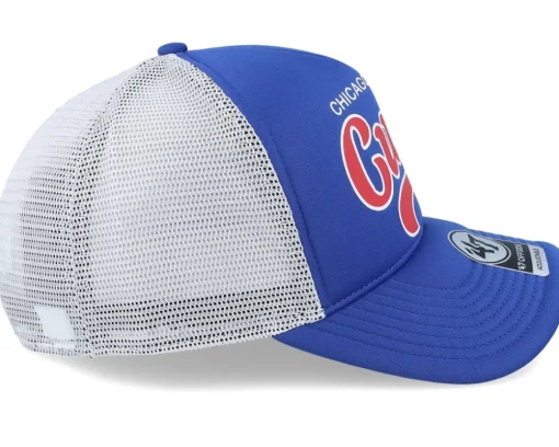 Chicago Cubs Foam Script Offside Royal Blue Trucker - 47 Brand