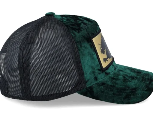 Chinese Dragon Gold Patch Velvet Green/Black - Calza Pennello