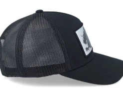 Chinese Dragon Silver Patch Black A-frame Trucker - Iconic