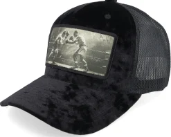 Classic Boxing Match Velvet Green/Black A-Frame Trucker - Calza Pennello