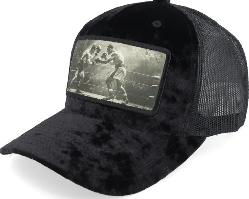 Classic Boxing Match Velvet Green/Black A-Frame Trucker - Calza Pennello