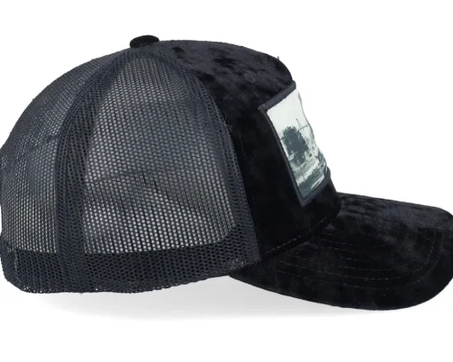 Classic Car & City Landscape Patch Velvet Black - Iconic
