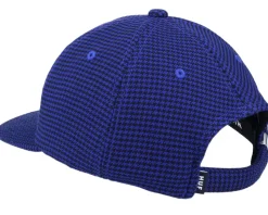 Classic H Houndstooth 6 Panel Navy Strapback - HUF