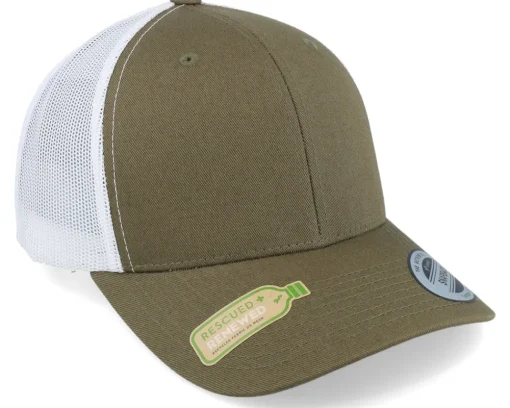 Classic Olive/White Recycled Trucker - Yupoong