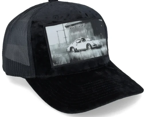 Classic Sportscar Black A-frame Trucker - Calza Pennello