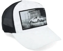 Classic Sportscar White/Black A-frame Trucker - Calza Pennello