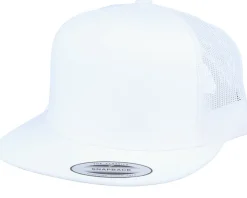 Classic White A-Frame Trucker Snapback - Yupoong
