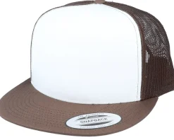 Classic White Front/Brown Trucker - Yupoong