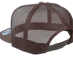Classic White Front/Brown Trucker - Yupoong