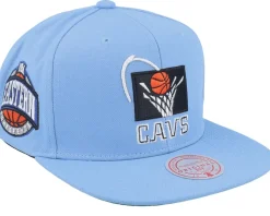 Cleveland Cavaliers Conference Patch Light Blue Snapback - Mitchell & Ness