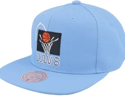 Cleveland Cavaliers Conference Patch Light Blue Snapback - Mitchell & Ness