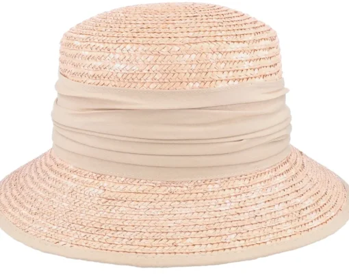 Cloche In Straw Braid Sand Straw Hat - Seeberger