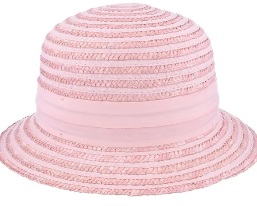 Cloche In Straw Braid Rose Bucket - Seeberger