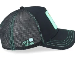 Cocktails Lagoon Black/Turqouise A-frame Trucker - Capslab