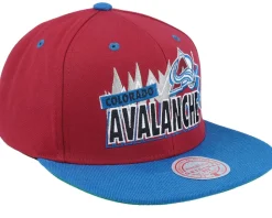 Colorado Avalanche Buzz Maroon/Blue Snapback - Mitchell & Ness