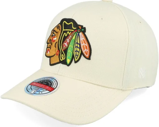 Colorado Avalanche Khaki Classic Red Khaki Adjustable - Mitchell & Ness