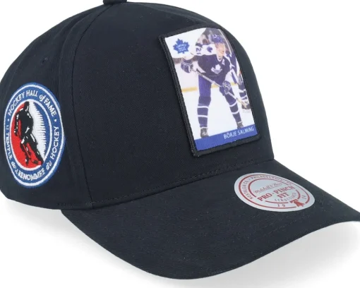 Colorado Avalanche Player Pro Crown Peter Forsberg Black A-frame Adjustable - Mitchell & Ness