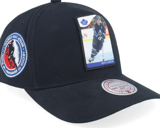 Colorado Avalanche Player Pro Crown Peter Forsberg Black A-frame Adjustable - Mitchell & Ness