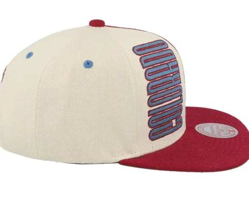 Colorado Avalanche Pop Panel Off White/Maroon Snapback - Mitchell & Ness