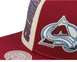Colorado Avalanche Pop Panel Off White/Maroon Snapback - Mitchell & Ness
