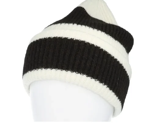 Colour Block Black/Soft White Cuff - Beechfield