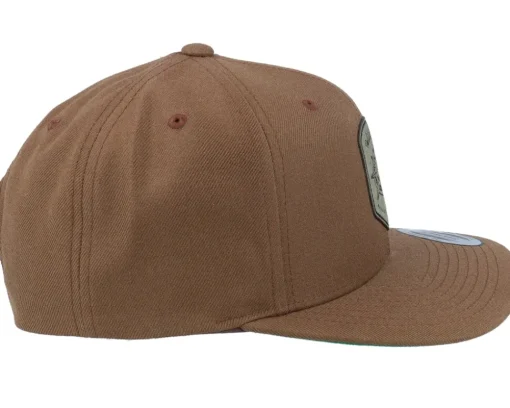 Compass Shield Green Patch Tan Snapback - Wild Spirit