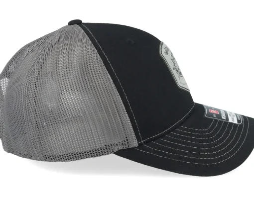 Compass Shield Grey Patch Black/Charcoal Trucker - Wild Spirit