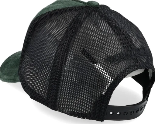 Cord Shield Bottle Green/Black A-Frame Trucker - Mitchell & Ness